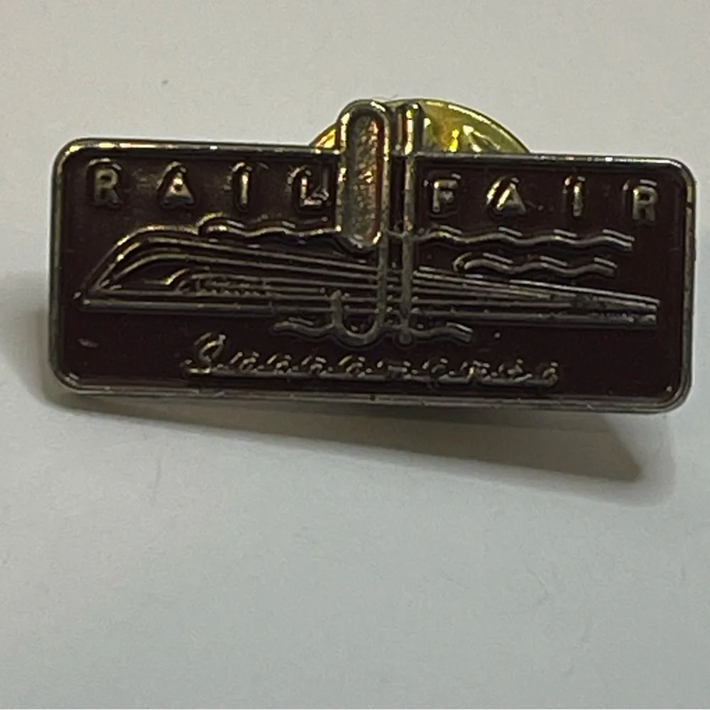 American Freedom California Railways Set Of 4 Badge Buttons And Lapel Pin.  A182